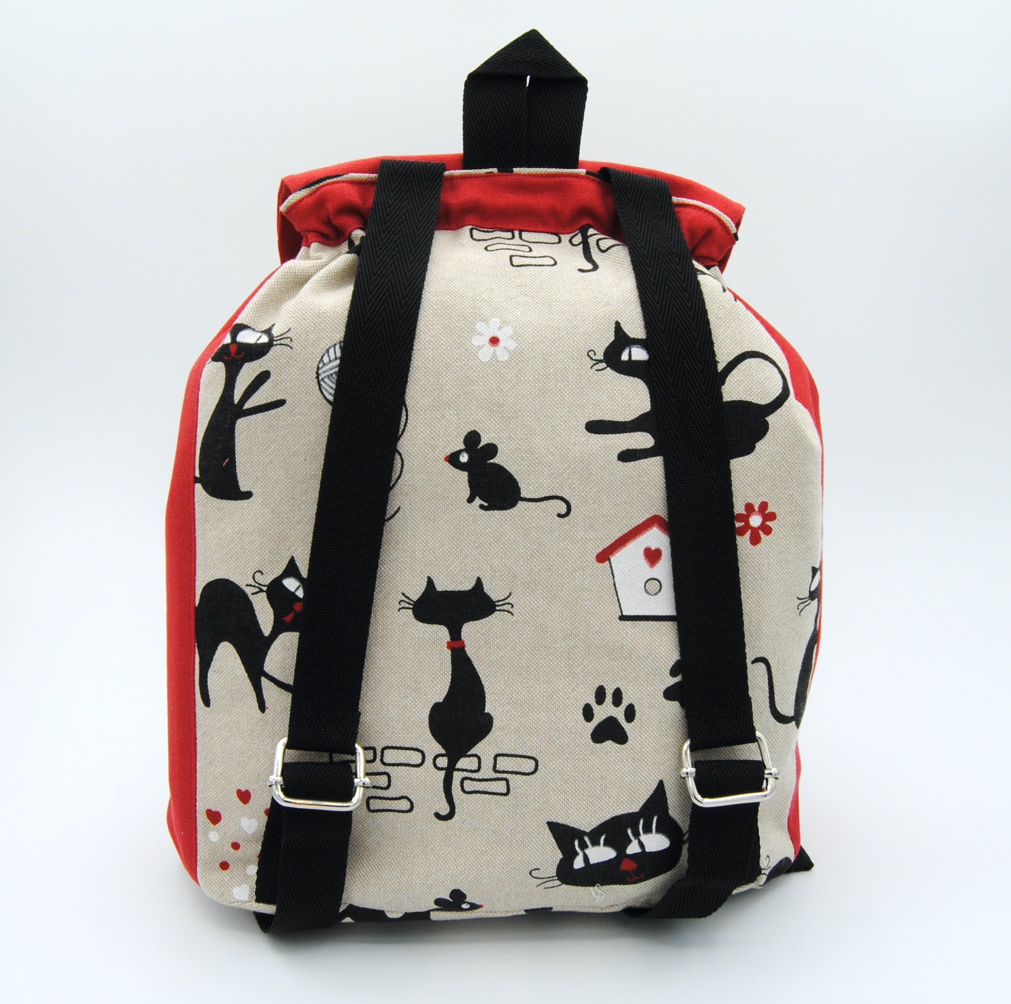 Sac dos enfant Chats Kitty rouge Les Passions de Brigitte